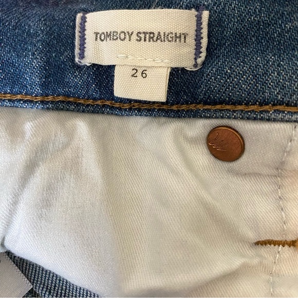 Madewell Tomboy Straight Jeans in Callan Wash Ankle Mid Rise Stretch - Picture 12 of 16